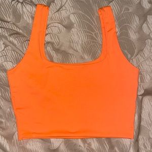 Bright orange tank top size small